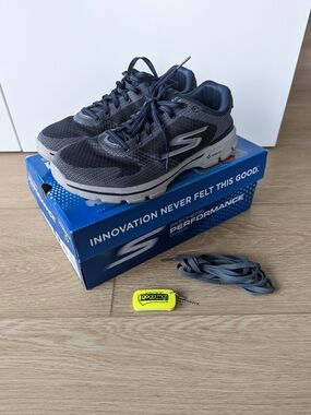 Skechers Go Walk 3 Shoes – Charcoal, Men's 9